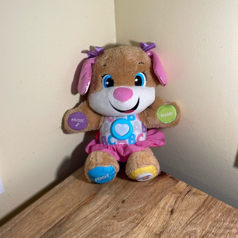 Fisher-Price Baby/Toddler Girl Pink Plush Interactive Learning Music Toy